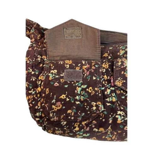 Levi Strauss & CO. Vintage Y2K Levi Strauss Red Tag Corduroy Floral Print Shoulder Purse/Handbag