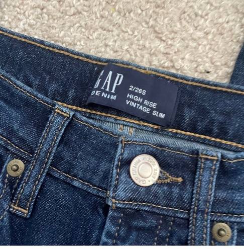 Gap High Rise Vintage Slim Jeans 26 Short