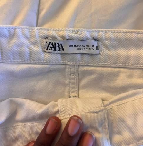 ZARA White Cargo Skirt