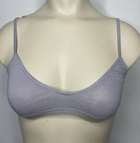 Oysho NWT  Bra SMALL Purple Semi Sheer Unlined Wireless Pullover Scoop Intimates