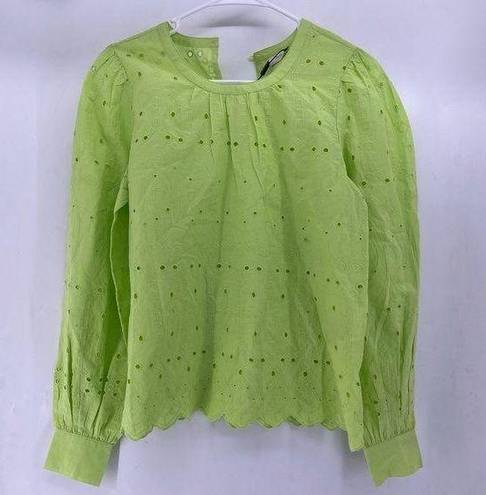 JDY 5/$25  Womens lime XS perforated top