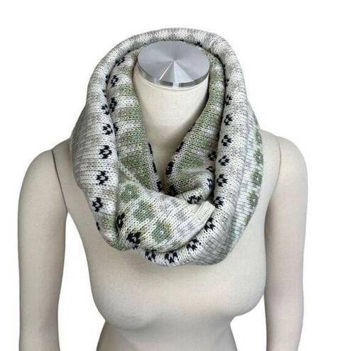 Nine West  Fair Isle Shimmery Infinity Knit Scarf New