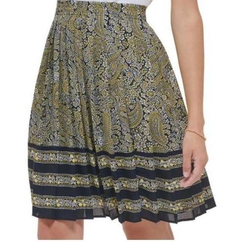 Tommy Hilfiger  Paisley Knee Pleated Skirt, Size 12, New with Tag