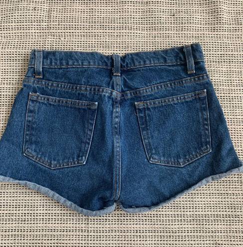 American Apparel Button Fly Jean Shorts 25