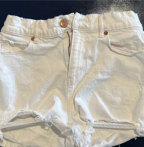 The Loft  White Denim Shorts