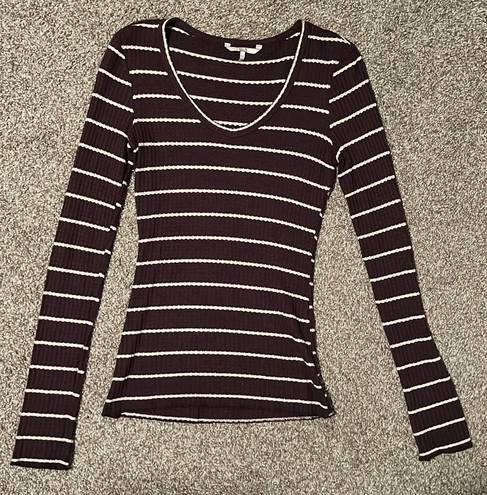 BKE Striped V-Neck Henley