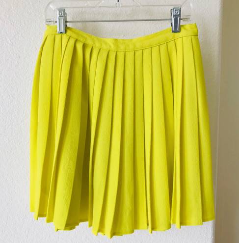 American Apparel Neon Yellow Tennis Skirt Size Small