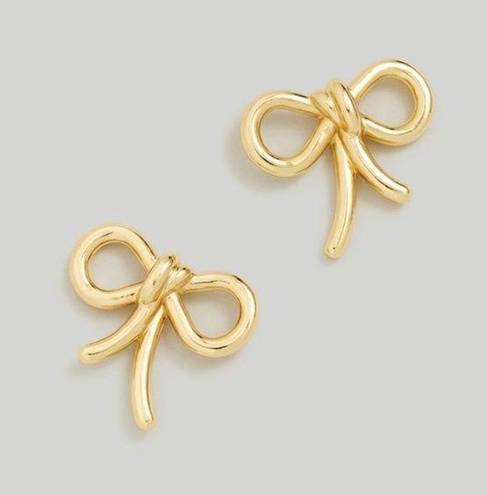 Madewell  Bow Stud Statement Earrings Gold