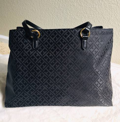 Tommy Hilfiger Black Monogram Tote