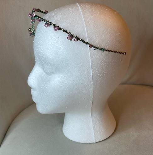 Twisted Flower Fairy Crown Renaissance Crown Headband Adjustable Roses  Metal