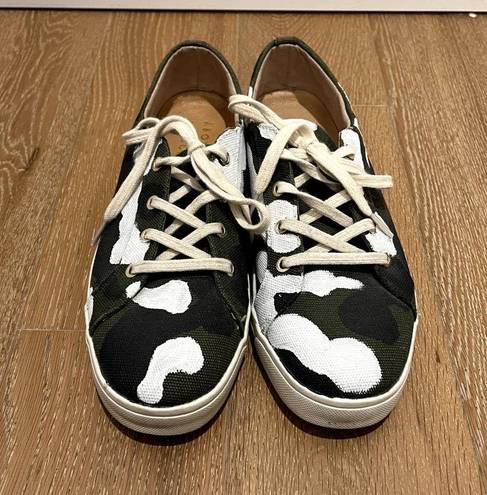 Jack Rogers Wren + Glory X   Camo Sneakers Hand painted sold out