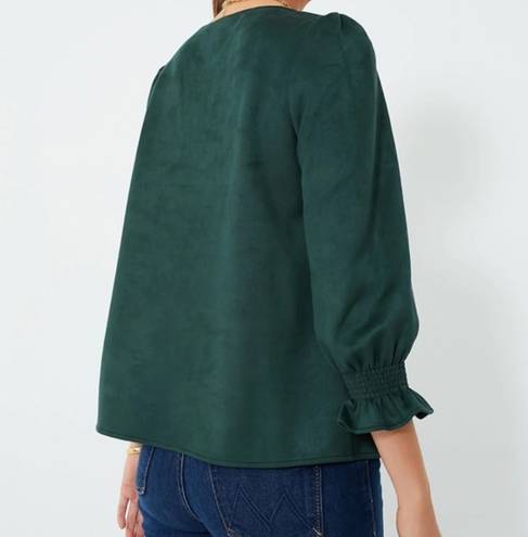 Tuckernuck  Green Suede Blouse