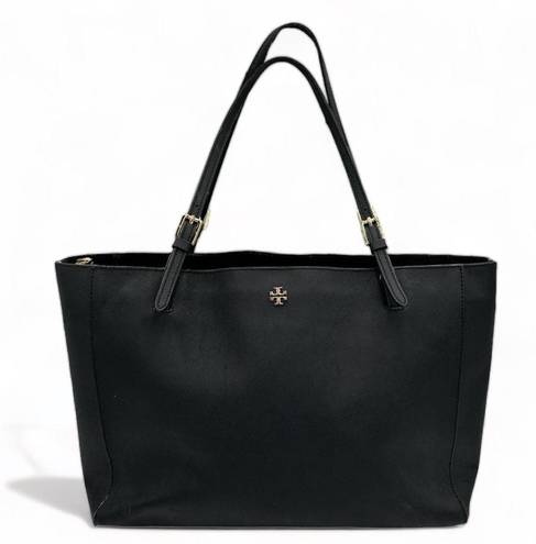 Tory Burch  Black Saffiano Leather Medium York Buckle Tote