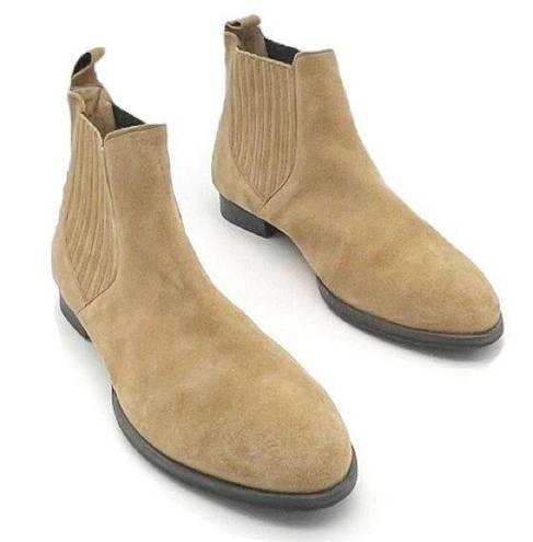 Jack Rogers  Pippa Suede Chelsea Boot Oak Leather Pull-On Bootie Women’s Size 9