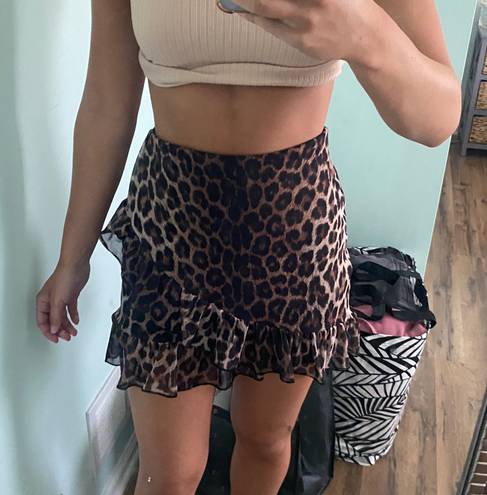 Boohoo Cheetah Skirt