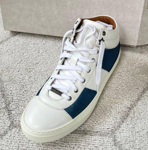 Jimmy Choo NIB  Mailibu Mix White Leather Lace-Up Sneaker Sz 8