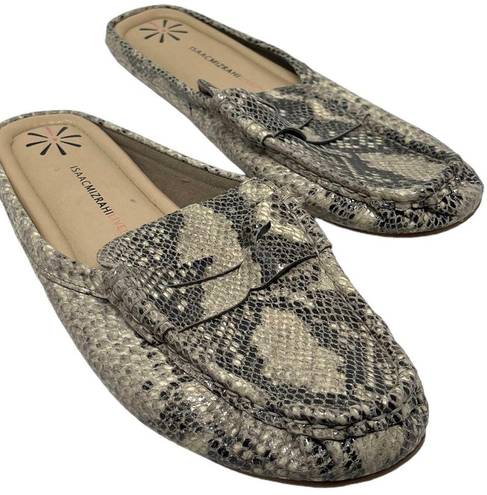 Isaac Mizrahi Live! Alicia Snake Embossed Mule Slide Loafer Womens Size 11M