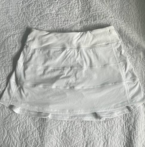 Lululemon White Pace Rival Skirt