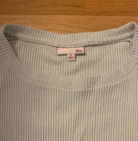 SO Mint Ribbed Sweater