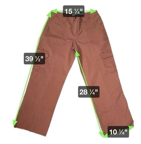 Edge BBJ Los Angeles Rust Colored Wide Legged Cargo Pants With Raw  Size 9/29