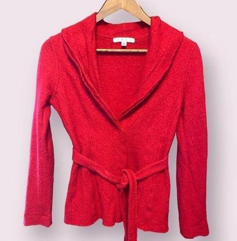 CAbi  100% Merino Wool Belted Sweater Jacket - size small