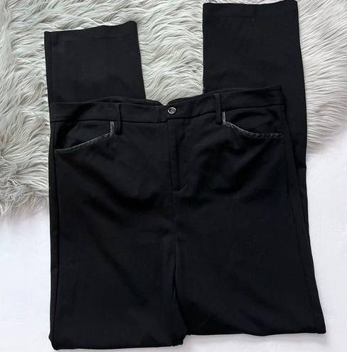 NYDJ  Ryan Faux Leather Trim Trousers