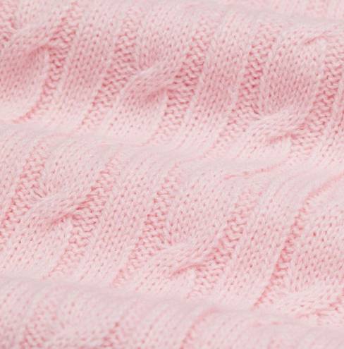 H&M Light Baby Pink Knit Sweater Cropped