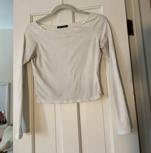 Brandy Melville White Long Sleeve Shirt