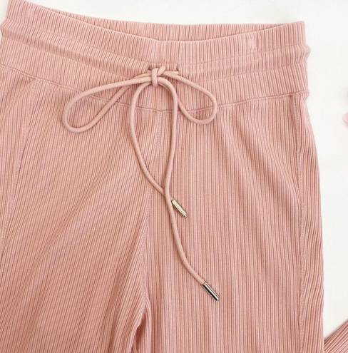 Anthropologie  X Daily Practice High Rise Ribbed Joggers: Blush Pink
