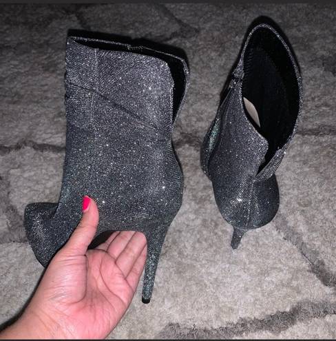 Jessica Simpson lerona sparkle booties in pewter
