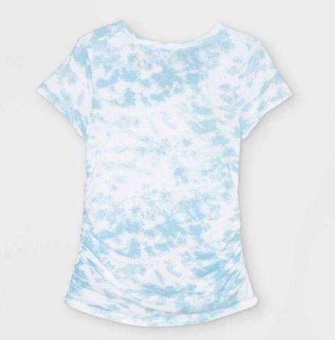 Isabel Maternity  Short Sleeve V-Neck Side Shirred T Shirt -Tie Dye Women's XS