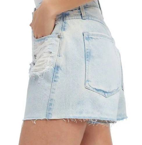 Good American NWT  90s Shred Denim Shorts Size 16 Light Wash distressed High Rise