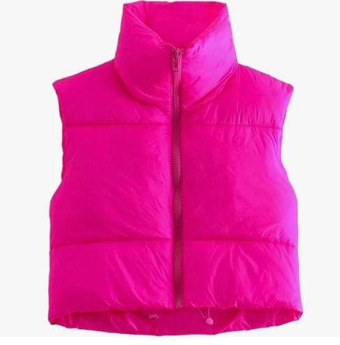 Hot Pink Puffer Vest Size M