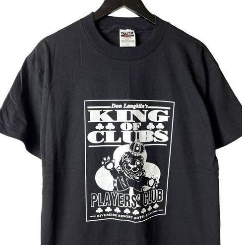 Tultex Vintage Don Laughlin's King of Clubs T Shirt Black Medium M Graphic Tee