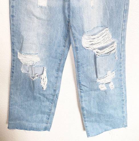 Parker  Jeans Light Wash Distressed 100% Algodon High Rise Wide Leg Jeans