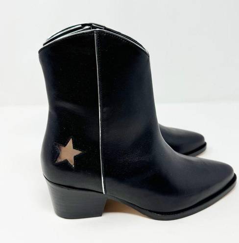 Krass&co NEW Thursday Boot . Country Star Black Ankle Zipper Western Booties US 6.5