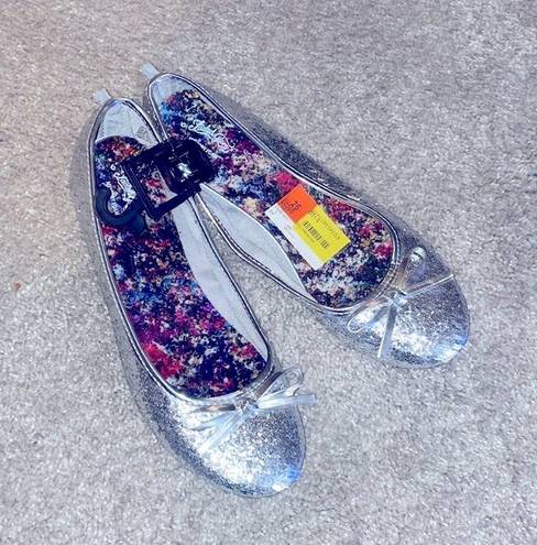 Faded Glory - New  sparkle glitter ballet shoes flats size 6