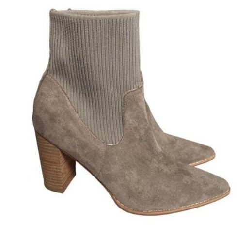 Oasis Society Grey Sock Heeled Booties Size  9