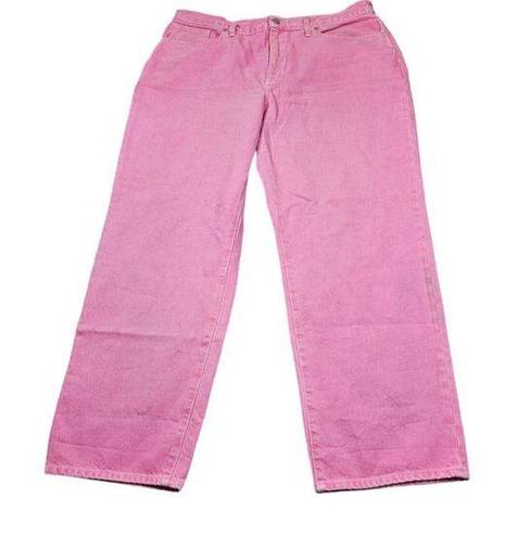 Madewell READ  Baggy Straight Jeans Garment Dyed Edition Women’s Size 32 Pink