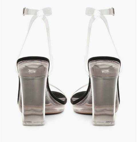 Boohoo  CLEAR PLATFORM TWO PART HEELS