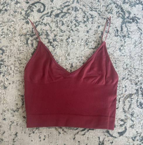 Free People Burgundy Tank Top