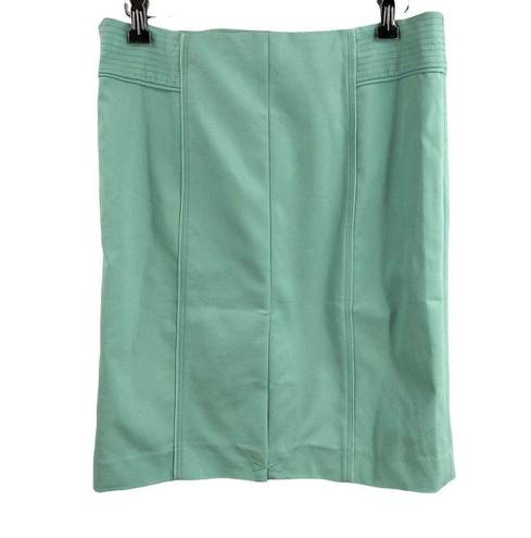 Catherine Malandrino  Mint Green Side Zip A-Line Pencil Skirt Size 4 New