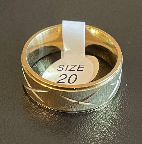 infinity 8mm gold stainless steel  ring