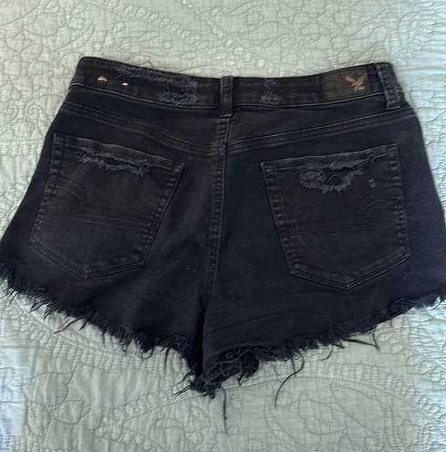 American Eagle black Ripped Jean Shorts