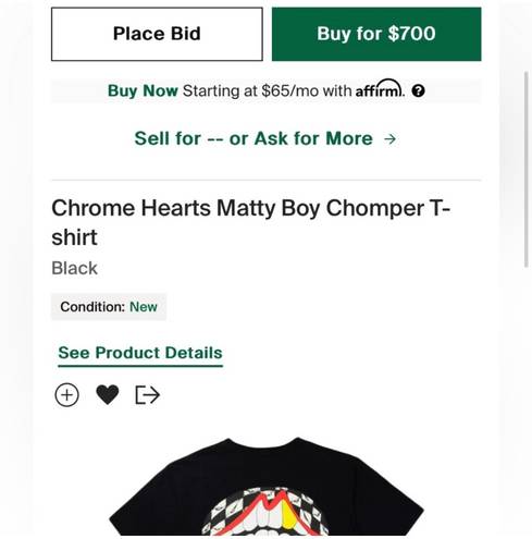 Chrome Hearts Matty Boy  T-Shirt