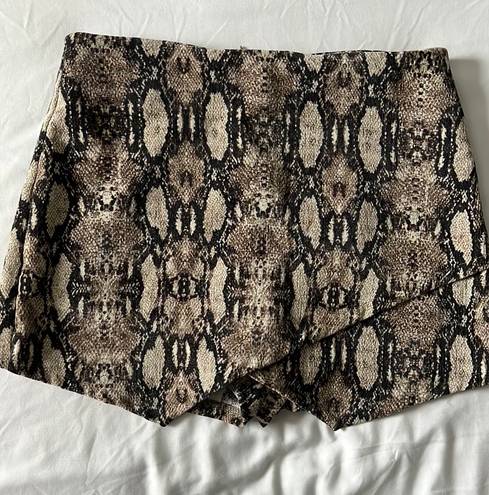 Blue Blush Snakeskin Skort