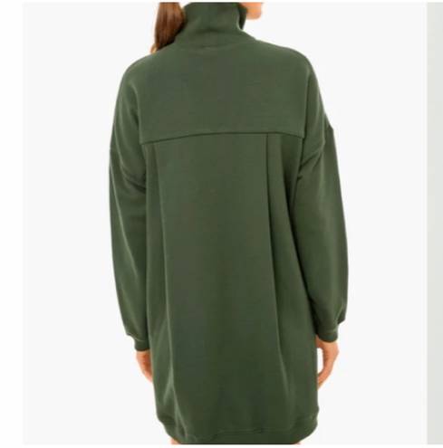 Tuckernuck  - Pomander Place Porter Dress Forset Green Sweatshirt Dress Pockets