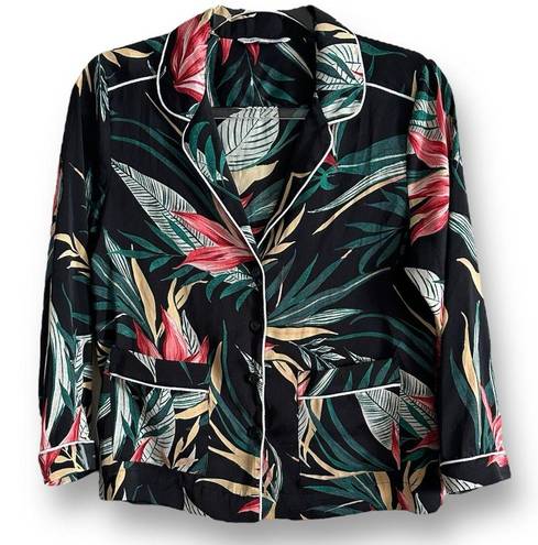 Rebecca Minkoff  Floral Botanical Button Down 3/4 Sleeve Top Shirt | Small