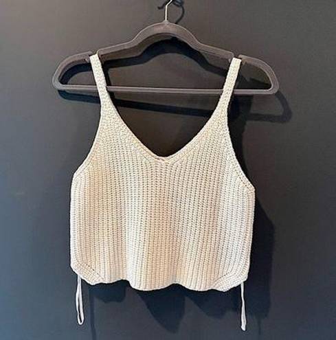 Wishlist New Vici, Kendall Knit Sweater Crop Tank - Ivory - Small