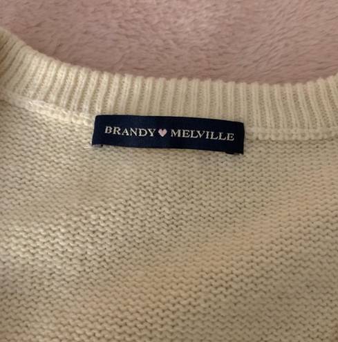 Brandy Melville White Knit Vest